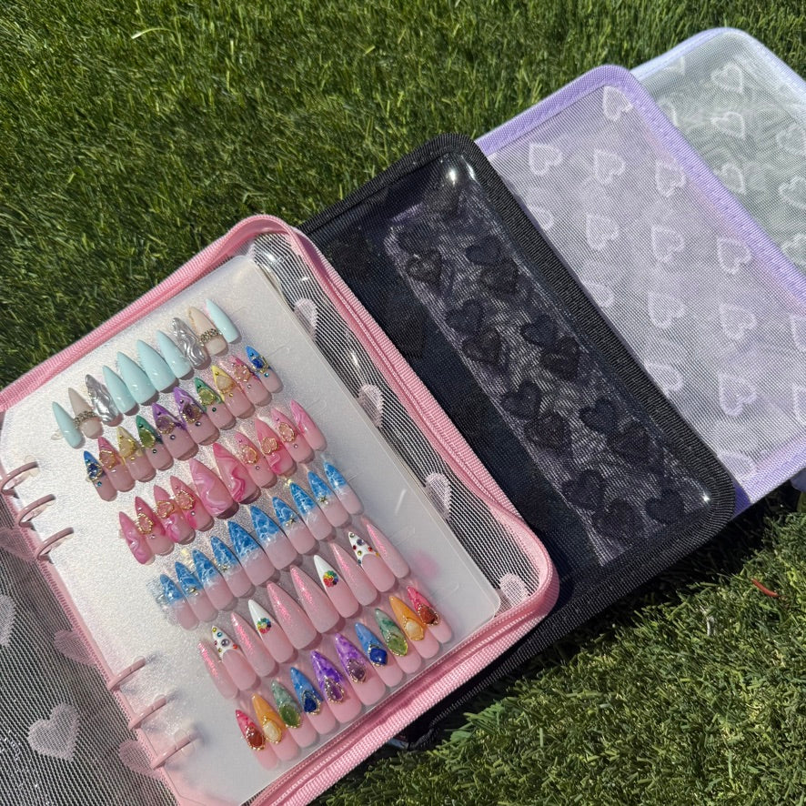 PRESS-ON NAIL BINDER (HEARTS)