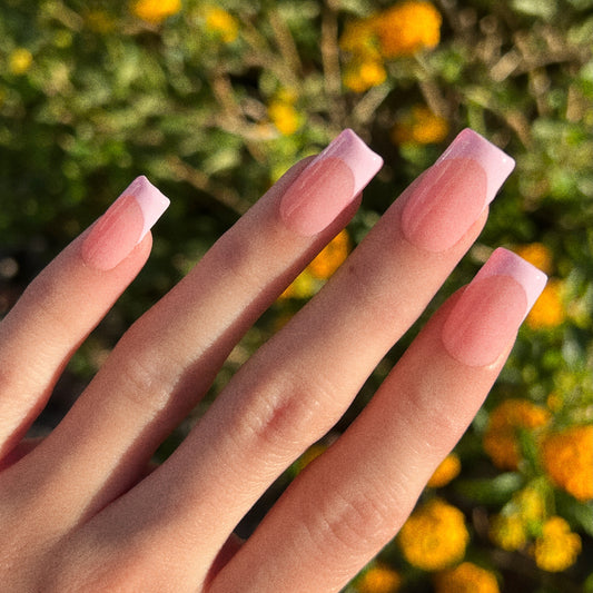 BABY PINK FRENCH TIPS